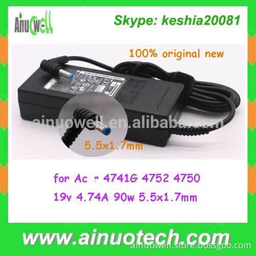 original laptop power charger 19v 4.74a 90W 5.5*1.7mm for Acer laptop ac adapter 90w use for 4710G 4741G 4750G 4752G